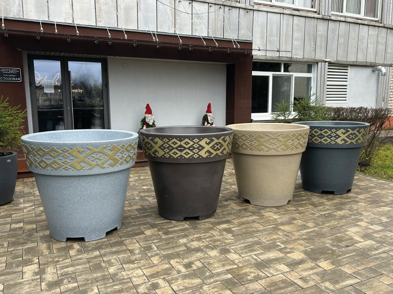 Вазон уличный ВУ-1100-О с орнаментом